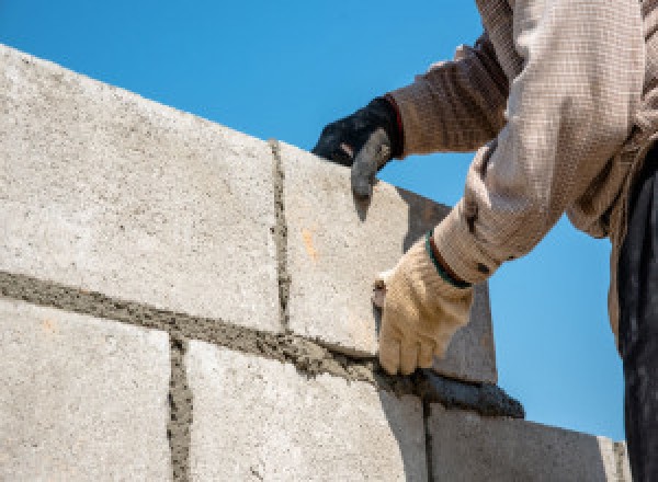 Construction de mur de soutènement à Aillas