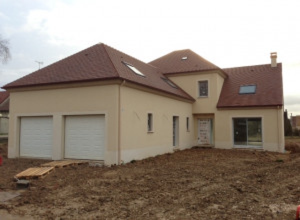 Ravalement des murs de maisons neuves à Abbeville-Saint-Lucien à Abbeville-Saint-Lucien