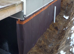 Membrane de protection pour étanchéité de soubassement à Humbercourt