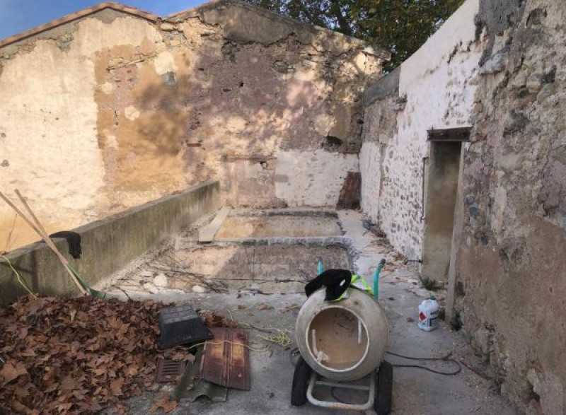 Construction de piscine en béton à Lagamas