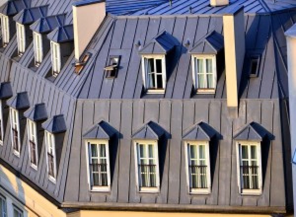 Toiture d'un immeuble en joint debout à La Bastide-de-Bousignac